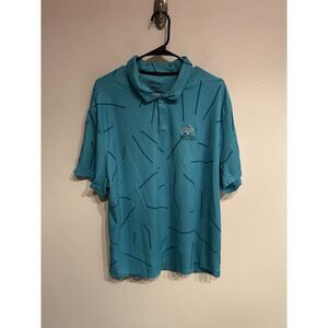Nike Men’s XXL Tiger Woods Polo Shirt Teal Banyan Tree Okinawa Japan Golf Club
